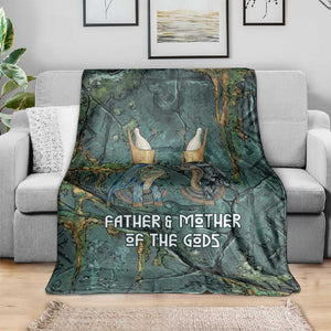 Nun and Naunet Egyptian Blanket Serpent Abyss Design Primordial Gods of Ancient Waters