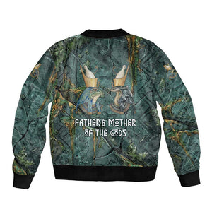 Nun and Naunet Egyptian Bomber Jacket Serpent Abyss Design Primordial Gods of Ancient Waters