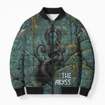 Nun and Naunet Egyptian Bomber Puffer Jacket Serpent Abyss Design Primordial Gods of Ancient Waters