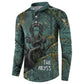 Nun and Naunet Egyptian Button Sweatshirt Serpent Abyss Design Primordial Gods of Ancient Waters