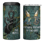 Nun and Naunet Egyptian 4 in 1 Can Cooler Tumbler Serpent Abyss Design Primordial Gods of Ancient Waters