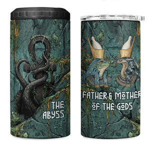 Nun and Naunet Egyptian 4 in 1 Can Cooler Tumbler Serpent Abyss Design Primordial Gods of Ancient Waters