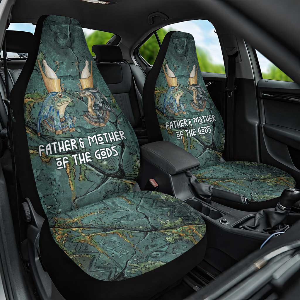Nun and Naunet Egyptian Car Seat Cover Serpent Abyss Design Primordial Gods of Ancient Waters