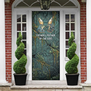 Nun and Naunet Egyptian Door Cover Serpent Abyss Design Primordial Gods of Ancient Waters