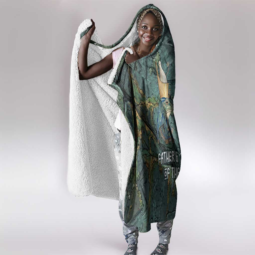 Nun and Naunet Egyptian Hooded Blanket Serpent Abyss Design Primordial Gods of Ancient Waters