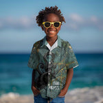 Nun and Naunet Egyptian Kid Hawaiian Shirt Serpent Abyss Design Primordial Gods of Ancient Waters