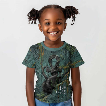 Nun and Naunet Egyptian Kid T shirt Serpent Abyss Design Primordial Gods of Ancient Waters
