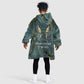 Nun and Naunet Egyptian Kid Wearable Blanket Hoodie Serpent Abyss Design Primordial Gods of Ancient Waters
