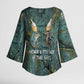Nun and Naunet Egyptian Kimono Sleeve Blouse Serpent Abyss Design Primordial Gods of Ancient Waters