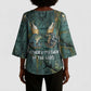 Nun and Naunet Egyptian Kimono Sleeve Blouse Serpent Abyss Design Primordial Gods of Ancient Waters