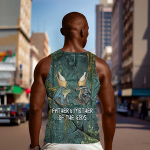 Nun and Naunet Egyptian Men Tank Top Serpent Abyss Design Primordial Gods of Ancient Waters