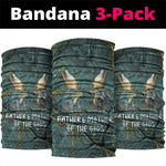 Nun and Naunet Egyptian Neck Gaiter Serpent Abyss Design Primordial Gods of Ancient Waters