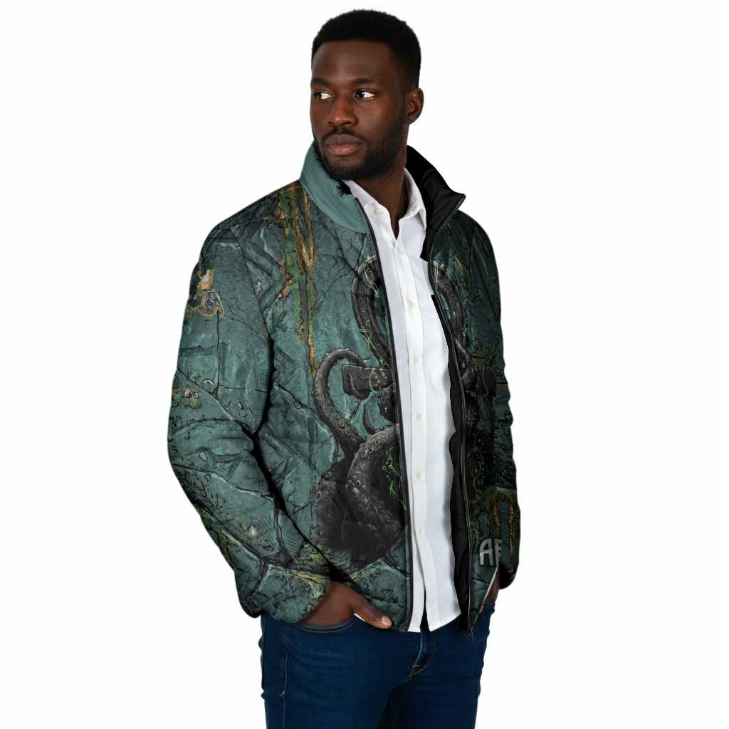Nun and Naunet Egyptian Padded Jacket Serpent Abyss Design Primordial Gods of Ancient Waters