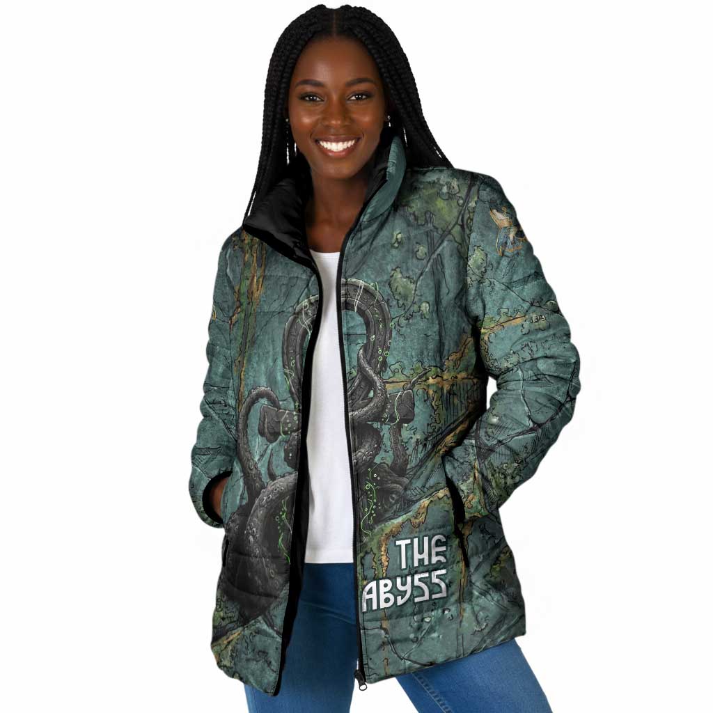 Nun and Naunet Egyptian Padded Jacket Serpent Abyss Design Primordial Gods of Ancient Waters