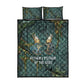 Nun and Naunet Egyptian Quilt Bed Set Serpent Abyss Design Primordial Gods of Ancient Waters