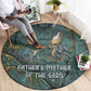 Nun and Naunet Egyptian Round Carpet Serpent Abyss Design Primordial Gods of Ancient Waters