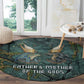 Nun and Naunet Egyptian Round Carpet Serpent Abyss Design Primordial Gods of Ancient Waters