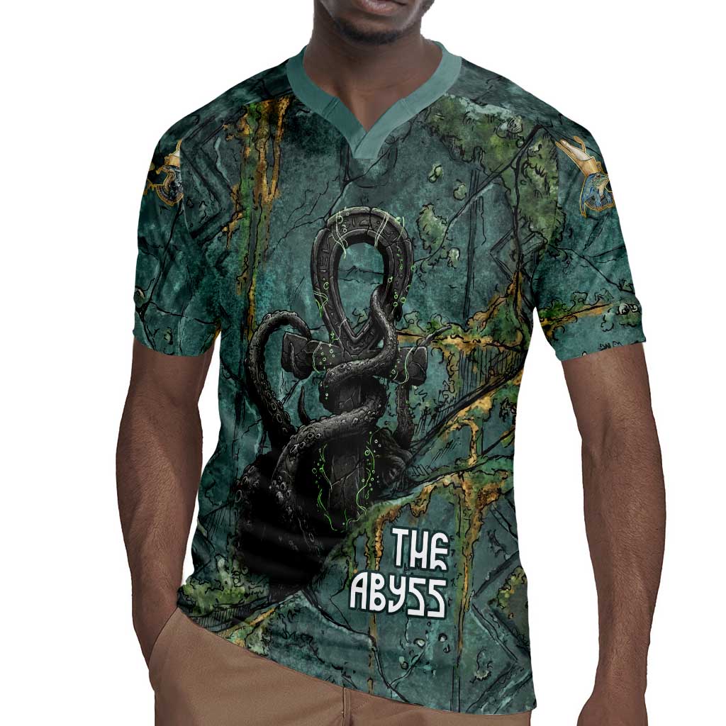 Nun and Naunet Egyptian Rugby Jersey Serpent Abyss Design Primordial Gods of Ancient Waters