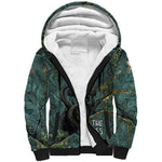 Nun and Naunet Egyptian Sherpa Hoodie Serpent Abyss Design Primordial Gods of Ancient Waters