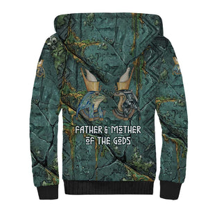 Nun and Naunet Egyptian Sherpa Hoodie Serpent Abyss Design Primordial Gods of Ancient Waters