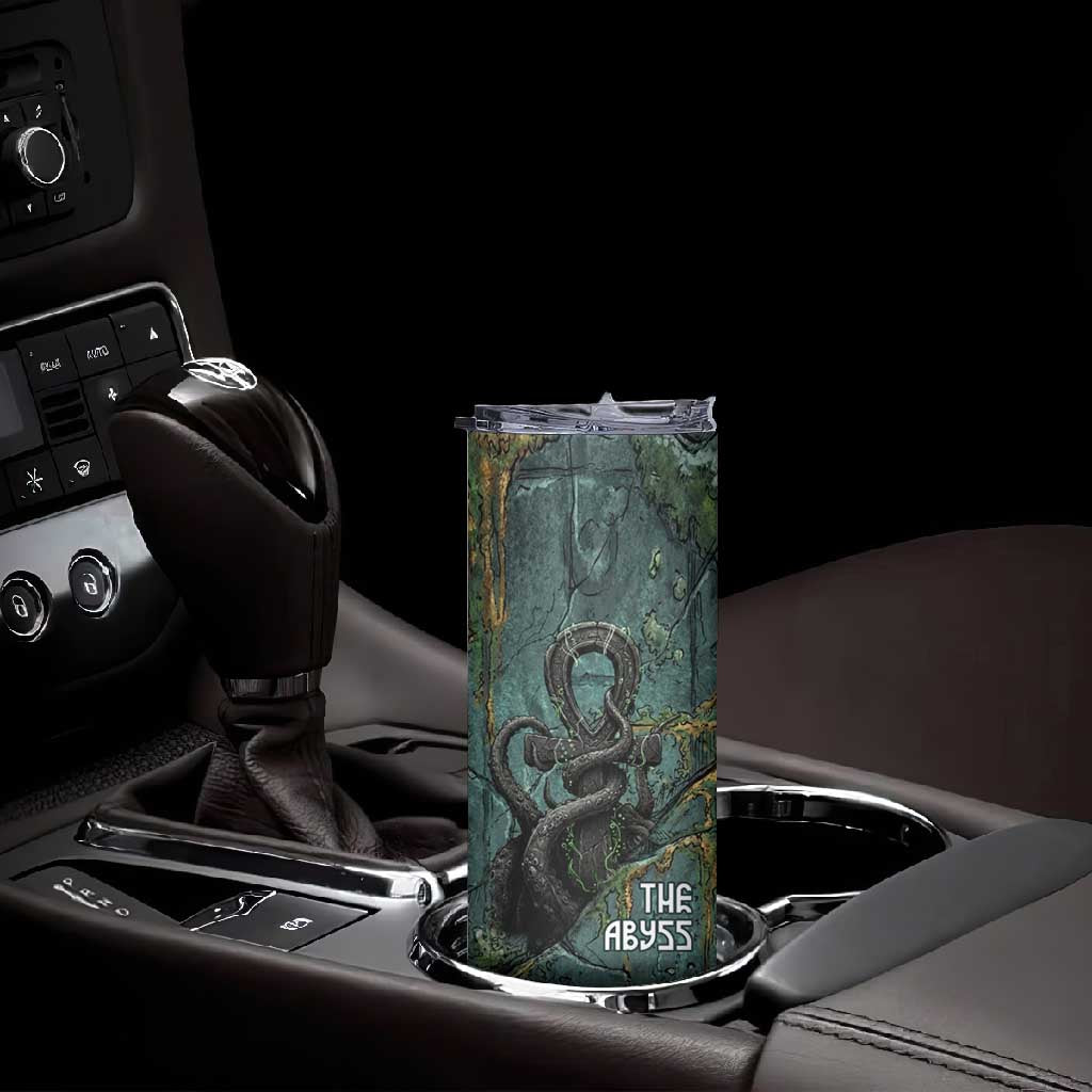 Nun and Naunet Egyptian Skinny Tumbler Serpent Abyss Design Primordial Gods of Ancient Waters