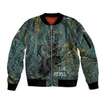 Nun and Naunet Egyptian Sleeve Zip Bomber Jacket Serpent Abyss Design Primordial Gods of Ancient Waters