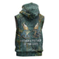 Nun and Naunet Egyptian Sleeveless Hoodie Serpent Abyss Design Primordial Gods of Ancient Waters