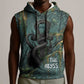 Nun and Naunet Egyptian Sleeveless Hoodie Serpent Abyss Design Primordial Gods of Ancient Waters