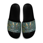 Nun and Naunet Egyptian Slide Sandals Serpent Abyss Design Primordial Gods of Ancient Waters