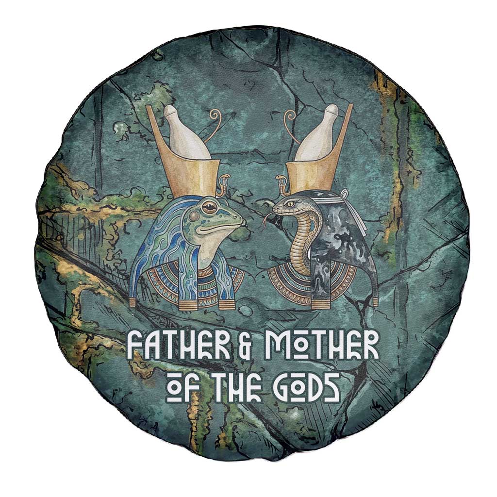 Nun and Naunet Egyptian Spare Tire Cover Serpent Abyss Design Primordial Gods of Ancient Waters