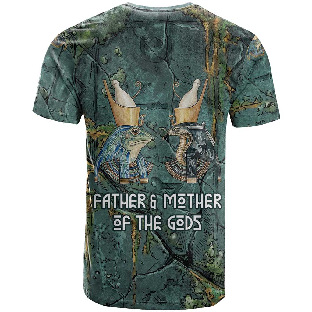 Nun and Naunet Egyptian T shirt Serpent Abyss Design Primordial Gods of Ancient Waters