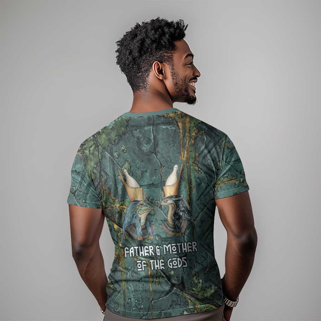 Nun and Naunet Egyptian T shirt Serpent Abyss Design Primordial Gods of Ancient Waters