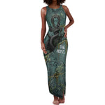 Nun and Naunet Egyptian Tank Maxi Dress Serpent Abyss Design Primordial Gods of Ancient Waters