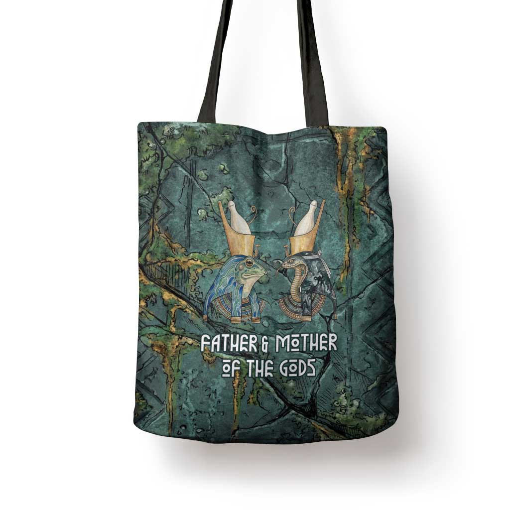 Nun and Naunet Egyptian Tote Bag Serpent Abyss Design Primordial Gods of Ancient Waters