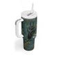 Nun and Naunet Egyptian Tumbler With Handle Serpent Abyss Design Primordial Gods of Ancient Waters