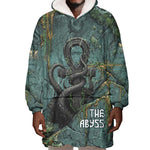 Nun and Naunet Egyptian Wearable Blanket Hoodie Serpent Abyss Design Primordial Gods of Ancient Waters