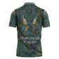 Nun and Naunet Egyptian Zipper Polo Shirt Serpent Abyss Design Primordial Gods of Ancient Waters