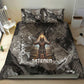 Tatenen Bedding Set Rising Hand Design Egyptian God of Creation and Earth Emergence