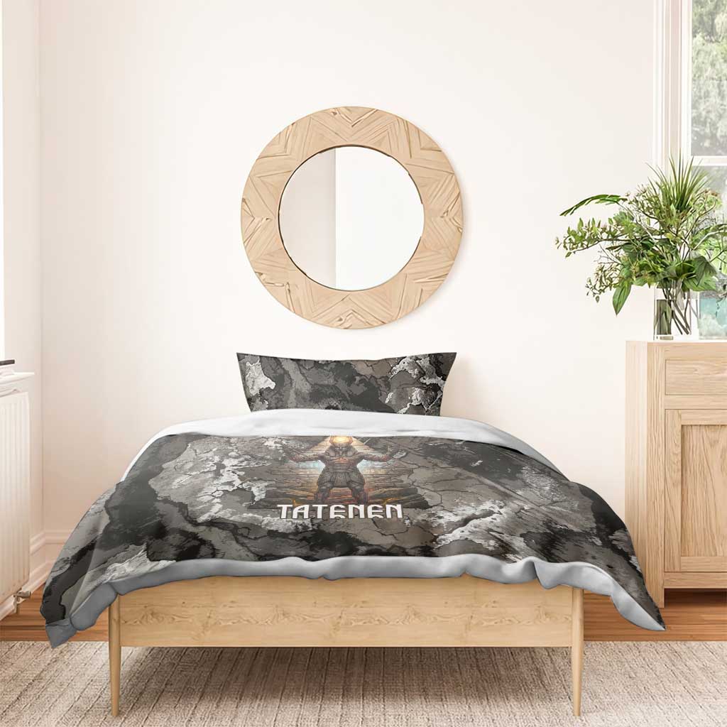 Tatenen Bedding Set Rising Hand Design Egyptian God of Creation and Earth Emergence