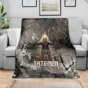 Tatenen Blanket Rising Hand Design Egyptian God of Creation and Earth Emergence