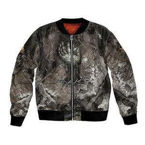 Tatenen Bomber Jacket Rising Hand Design Egyptian God of Creation and Earth Emergence