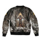 Tatenen Bomber Jacket Rising Hand Design Egyptian God of Creation and Earth Emergence