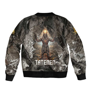 Tatenen Bomber Jacket Rising Hand Design Egyptian God of Creation and Earth Emergence