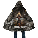 Tatenen Cloak Rising Hand Design Egyptian God of Creation and Earth Emergence