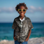 Tatenen Kid Hawaiian Shirt Rising Hand Design Egyptian God of Creation and Earth Emergence
