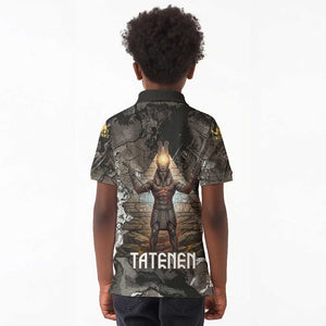 Tatenen Kid Polo Shirt Rising Hand Design Egyptian God of Creation and Earth Emergence