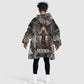 Tatenen Kid Wearable Blanket Hoodie Rising Hand Design Egyptian God of Creation and Earth Emergence