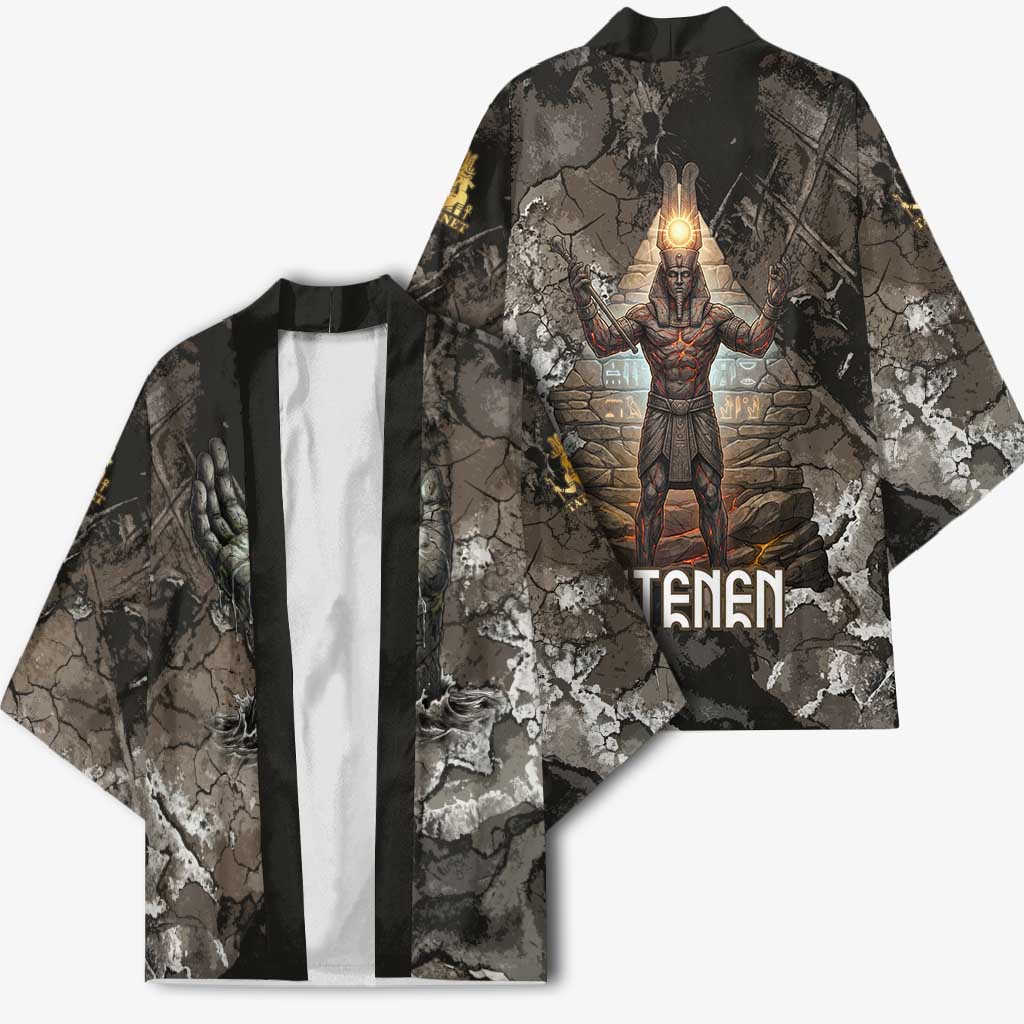 Tatenen Kimono Rising Hand Design Egyptian God of Creation and Earth Emergence