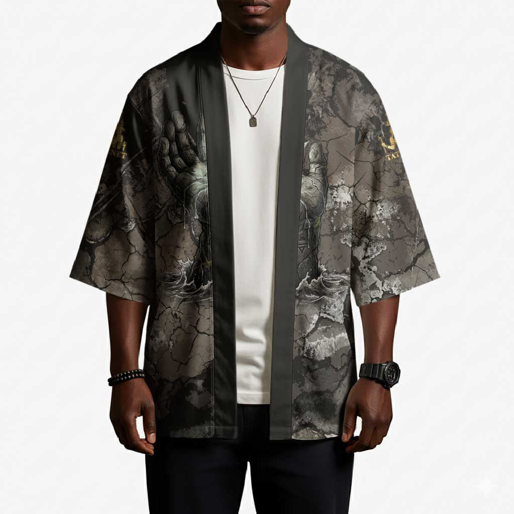 Tatenen Kimono Rising Hand Design Egyptian God of Creation and Earth Emergence