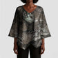 Tatenen Kimono Sleeve Blouse Rising Hand Design Egyptian God of Creation and Earth Emergence
